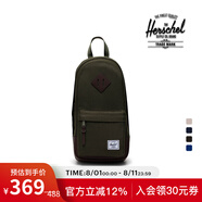 Herschel加拿大赫行 經(jīng)典系列Heritage男女單肩斜挎包手機(jī)包 常青藤綠/菊苣咖啡色 8升