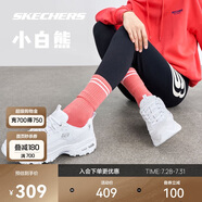 斯凱奇小白熊|透氣情侶增高厚底百搭小白鞋女復古休閑老爹鞋男運動(dòng)鞋