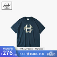 Herschel加拿大赫行 休閑運(yùn)動(dòng)圓領(lǐng)字母印花短袖T恤中性 經(jīng)典海軍藍(lán) M