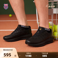 蓋世威（K·SWISS）【秀場同款】運動鞋男鞋夏季網(wǎng)面透氣新款時尚潮流休閑跑鞋9272 030純黑/夢幻金030純黑/夢幻金 43