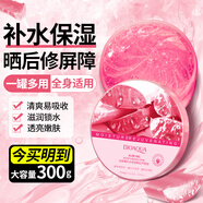 泊泉雅補水粉紅蘆薈膠曬傷呵護保濕女男士曬后秋冬軍訓學(xué)生進(jìn)口蘆薈植萃 泊泉雅粉紅蘆薈 300g