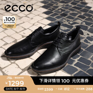 愛(ài)步（ECCO）皮鞋男 男士皮鞋夏季休閑皮鞋透氣軟底商務(wù)德比鞋 適動(dòng)混合836404 黑色83640401001 43