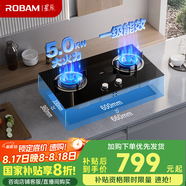 老板（Robam）星辰系列燃氣灶20B1A安心灶家用天然氣雙灶臺嵌兩用5.0kW煤氣灶換裝不改孔猛火灶家電國家補貼20%