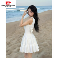皮爾卡丹（pierre cardin）法式白色蝴蝶結露背無(wú)袖連衣裙女2025夏A字背心短裙蓬蓬裙小個(gè)子 白色 XS 100斤以?xún)?
                                         title=
