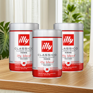 ILLY意利意大利進(jìn)口 意式中烘咖啡粉250g*3罐 黑咖啡