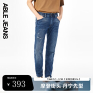 ABLE JEANS【立體修身褲】男士顯瘦長褲復(fù)古牛仔褲瘦腿褲男 天晴藍(lán) 28 /30