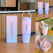 星巴克杯子多肉花園系列新品冰粉藍漸變色不銹鋼雙飲口隨行保溫杯 現貨820ml漸變紫色不銹鋼雙飲口