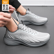 361°男鞋運(yùn)動(dòng)鞋跑步鞋子網(wǎng)面透氣減震耐磨戶外防滑休閑鞋 羽毛白/孔雀石 41