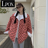 LPOX棉服女復(fù)古毛毛拼接牛仔外套女秋冬2025設(shè)計(jì)感炸街百搭寬松棉衣 粉色 S [收藏優(yōu)先發(fā)貨]