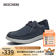 斯凱奇（Skechers）男鞋夏季MENS USA STREET WEAR 系列商務(wù)休閑鞋 藍(lán)色/BLU 40