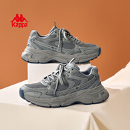 卡帕（Kappa）男鞋秋季網(wǎng)面運動鞋子男款網(wǎng)鞋增高老爹鞋休閑跑步鞋 香根草綠 42