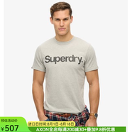 superdry極度干燥男士夏季新款短袖T恤吸汗運動款 柔軟舒適 小眾時尚潮流 GREY L