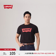 Levi's李維斯情侶美式寬松印花時尚簡約舒適潮流純棉圓領(lǐng)短袖T恤 黑色 002A0-0001 M