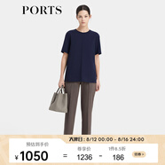 PORTS寶姿商場同款春季新品女裝T恤衫LP8N004RCQ008 深夜藍(lán) XS