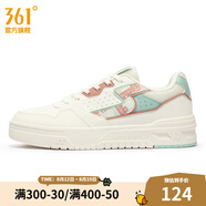 361度女運動(dòng)鞋冬季新款女板鞋 羽毛白/粉泥紅 36