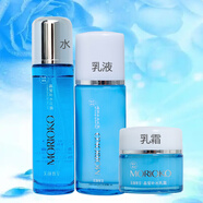 美顏教室（BEAUTY LEADER）晶瑩補水組合裝乳霜眼霜精華乳液洗面奶面霜爽膚水滋潤保濕百花 (滋潤鎖水)水+乳液+霜