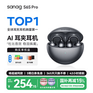 SANAG塞那S6SProAI藍(lán)牙耳機(jī)耳夾式 骨傳導(dǎo)概念無(wú)線(xiàn)開(kāi)放式 跑步運(yùn)動(dòng)耳機(jī)通話(huà)降噪掛耳適用于華為小米蘋(píng)果