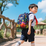 Edison幼兒園書包2-6周歲學(xué)前班戶外輕便出游兒童小背包6001-3S恐龍小號(hào)