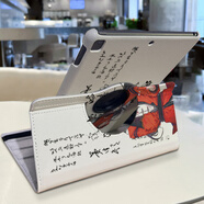 KYODOipad保護套360°橫豎支架蘋果11寸筆槽貼5代仿皮平板殼lb06天官賜 360°旋轉lb06天官賜福白色邊框筆槽貼 iPad19/20/21款(10.2寸)