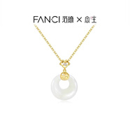Fanci范琦×宮主 福氣平安扣和田玉項鏈女士高級感生日禮物送媽媽 【日常禮贈】金色