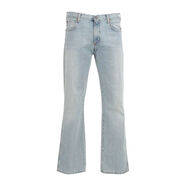 威格（Wrangler）男士牛仔褲長(cháng)褲男褲修身中腰喇叭褲做舊純棉百搭春秋季柔軟耐磨 水洗藍 Blue 31