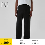 Gap男裝彈力斜紋布休閑褲長褲714169 黑色 34 /32