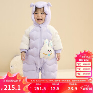 巴拉巴拉童嬰兒連體羽絨服連體衣寶寶衣服冬哈衣爬服208424120202