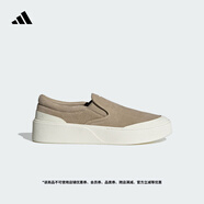 adidas FOS系列LABCOURT LIGHT SLIP-ON一腳蹬厚底板鞋阿迪達(dá)斯   麻色/漢玉白   41