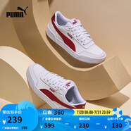彪馬（PUMA）官方 男女同款情侶輕便經(jīng)典簡(jiǎn)約休閑百搭潮流板鞋 CARACAL 369863 白-紅色-18 40.5