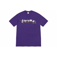 SupremeWeek 8 Apes Tee 美式潮流猿人徽標字母印花圓領(lǐng)短袖T恤 男女同款 紫色 S