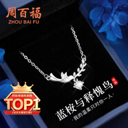周百福 桉樹釋槐鳥銀項(xiàng)鏈女2025新款吊墜生日七夕情人節(jié)禮物送女友老婆