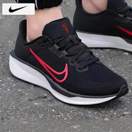 耐克（NIKE）男鞋 25夏季新款運(yùn)動鞋子男氣墊鞋休閑鞋透氣網(wǎng)面鞋馬拉松跑步鞋 【新上市】Quest6-黑色紅勾/曬圖退10 45 （內(nèi)長290mm）