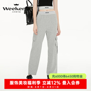 卓雅周末（JORYA weekend）2025春季新款休閑彈力高腰直筒運(yùn)動(dòng)工裝風(fēng)衛(wèi)褲R200539C 灰色 L