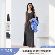 梵希蔓時(shí)尚簡約灰色背心連衣裙女2025年夏季新款修身顯瘦圓領(lǐng)長裙 M9852 灰色 L