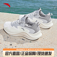 安踏（ANTA）漫步男鞋運(yùn)動鞋男革面保暖輕質(zhì)跑步鞋戶外慢跑鞋潮流休閑鞋男士鞋 【網(wǎng)】象牙白/沙暴灰/霧灰-5 39