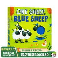 一只羊 藍(lán)色的羊One Sheep Blue Sheep 英文原版繪本 趣味洞洞書 紙板書 兒童顏色