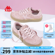 KAPPA卡帕女鞋厚底滑板鞋子女2024夏季新款運動休閑鞋軟底德訓鞋小粉鞋 奶油粉 39