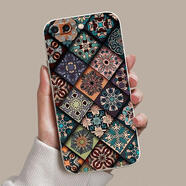 良友情蘋果6s手機殼復古圖騰iPhone6/6s民族8/7plus手機套se3蘋果6s全包5s情侶個性8plus防摔軟膠6splus 民族風花紋圖騰YF109古董白 iPhone 8