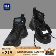 海瀾之家HLA馬丁靴男戶外休閑英倫風(fēng)百搭工裝靴HAAGZM4AB70567 黑色加絨45