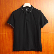 佐丹奴（Giordano）polo衫男夏季時(shí)尚拼色邊珠地布休閑翻領(lǐng)polo衫短袖男t恤 99標(biāo)志黑色 S