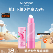 Mistine蜜絲婷大草莓變色唇膏 潤唇膏 淡粉色 3.7g水感保濕生日禮物