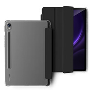 圖上途 適用三星Tab S9保護(hù)套帶筆槽GalaxyS9+保護(hù)殼11英寸A9/A9+亞克力S7/S8全包防摔12.4英寸硬殼支架 【雅致黑】三折亞克力帶筆槽 三星GalaxyTabA9【8.7英寸】