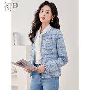初申春秋小香風(fēng)短外套女曠野美拉德編織粗花呢法式休閑外套S136F2769