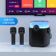 索愛(ài)（soaiy）手提音響直播K歌藍牙音箱戶(hù)外便攜小型一體機麥克風(fēng)唱歌播放器卡拉OK帶無(wú)線(xiàn)話(huà)筒SH08 雙麥黑