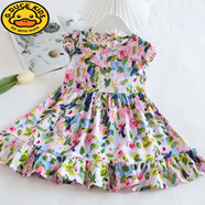 G.duck童裝女童新品連衣裙子夏季輕薄中小童公主裙子女孩女寶寶時(shí)髦夏裝 荷塘月色 170 建議身高160-170cm 13-15歲