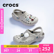 卡駱馳crocs洞洞鞋貝雅男鞋女鞋輕便耐磨一腳蹬拖鞋休閑鞋|10126 卵石色-2V3 45 (290mm)