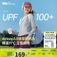 蕉下（beneunder）防曬衣女外套涼感修身短款辣妹防紫外線女AL119烏云灰S