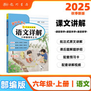 2025年秋季黃岡小狀元語文詳解六年級語文上人教版 6年級上學(xué)期同步教材講解訓(xùn)練