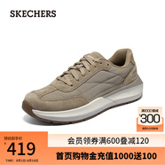 斯凱奇（Skechers）阿甘鞋戶(hù)外運動(dòng)休閑鞋舒適厚底緩震男鞋210613 灰褐色/TPE 40