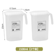 樂(lè )扣樂(lè )扣（LOCK&LOCK）日式冰箱冷水壺家用涼水杯大容量耐高溫儲水夏飲料桶冷泡壺 2.1L 2個(gè)裝過(guò)濾壺嘴/一鍵自動(dòng)